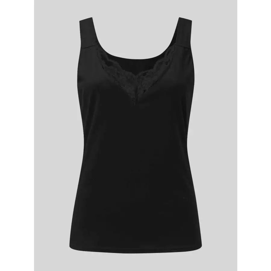 Full Size Lace Detail Sweetheart Neck Tank