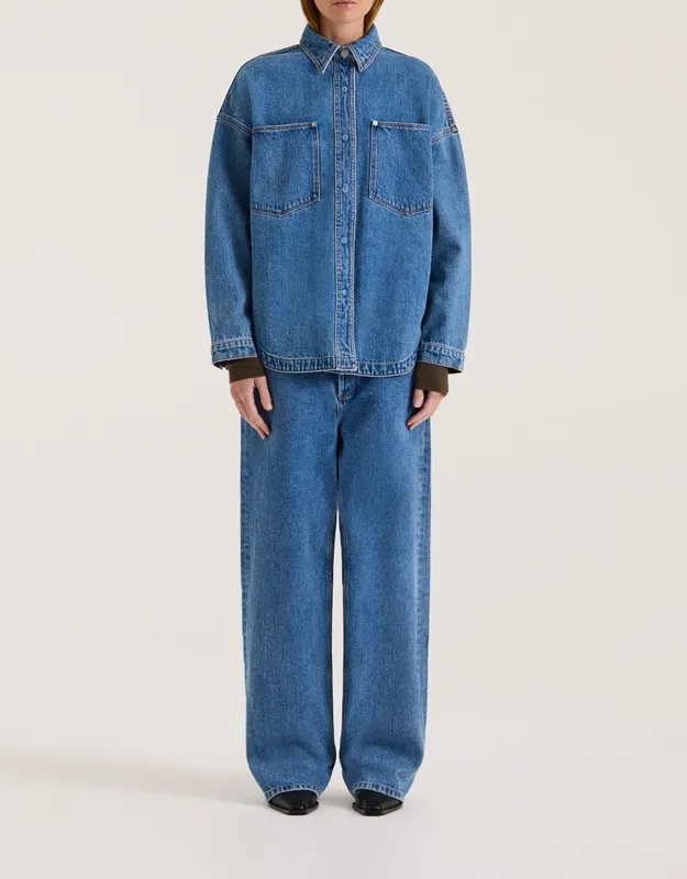 Indigo Wash Oversized Denim Shirts