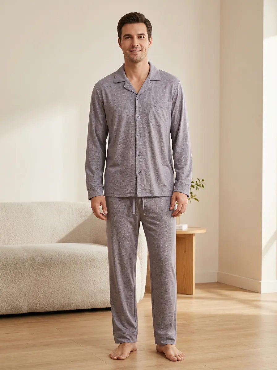Modern Geometric Men's Pajama Set