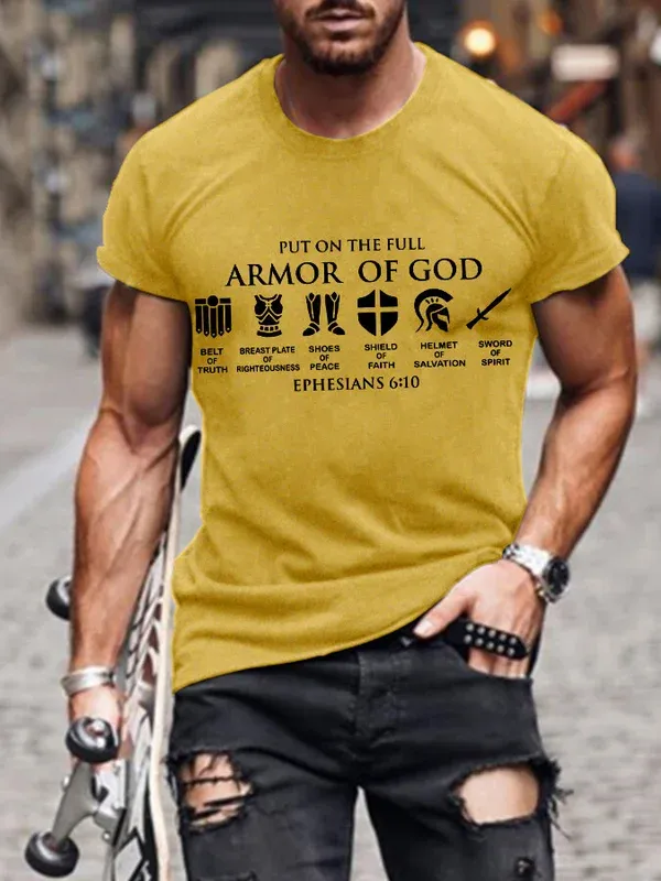 Men's Put on The Full Armor of God Casual Tee