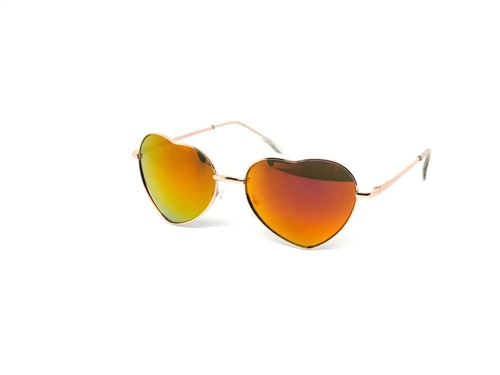 12-Pack Heart Color Mirror Assorted Sunglasses