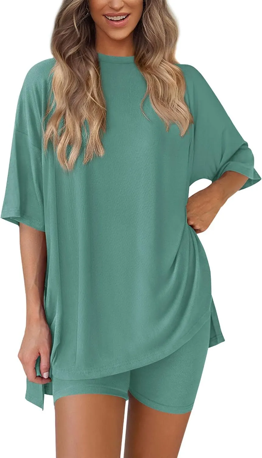 🔥 Women's Oversized Two-Piece Lounge Set | Casual Summer Outfit