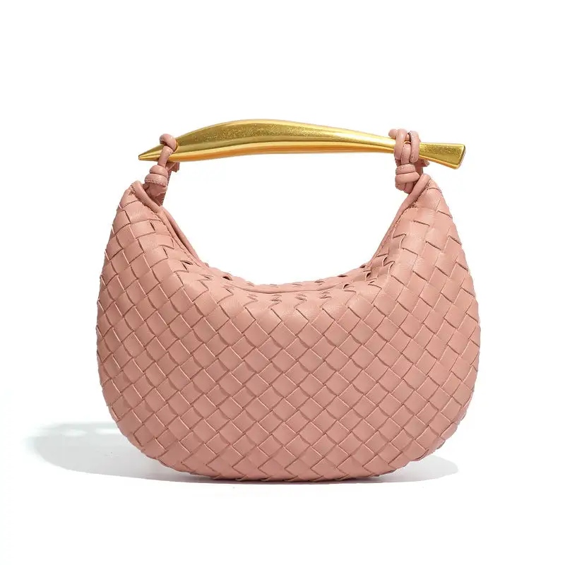 Handwoven Solid Dumpling Bag Casual Tote