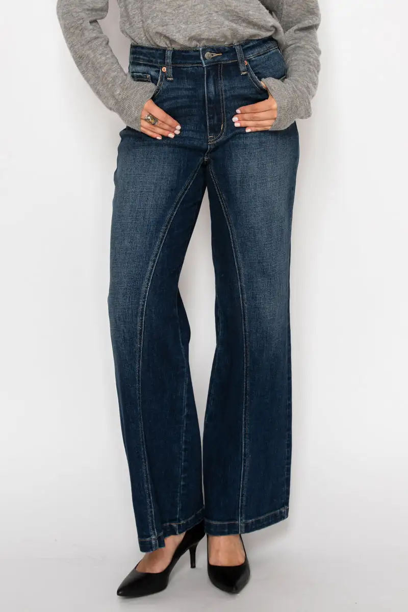 Active High Rise Flare Relaxed Denim Jeans