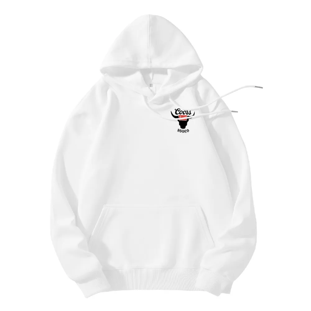 Bull Motif Black Hoodie With Casual Street Style