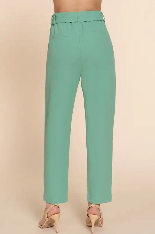 Minimal Everyday Belted Pants
