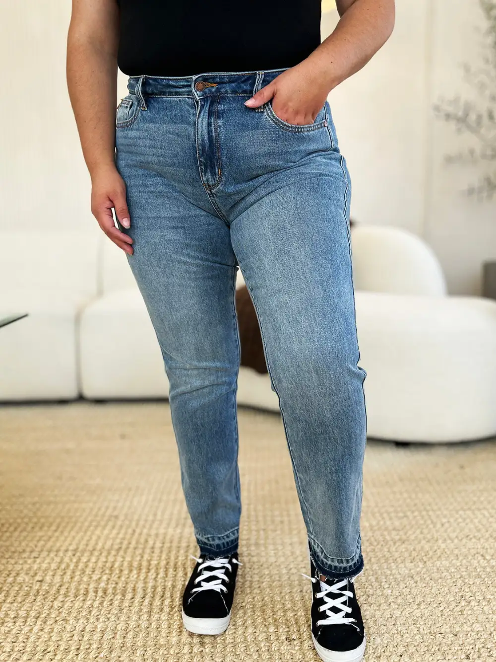 Classic Mid Rise Denim Jeans