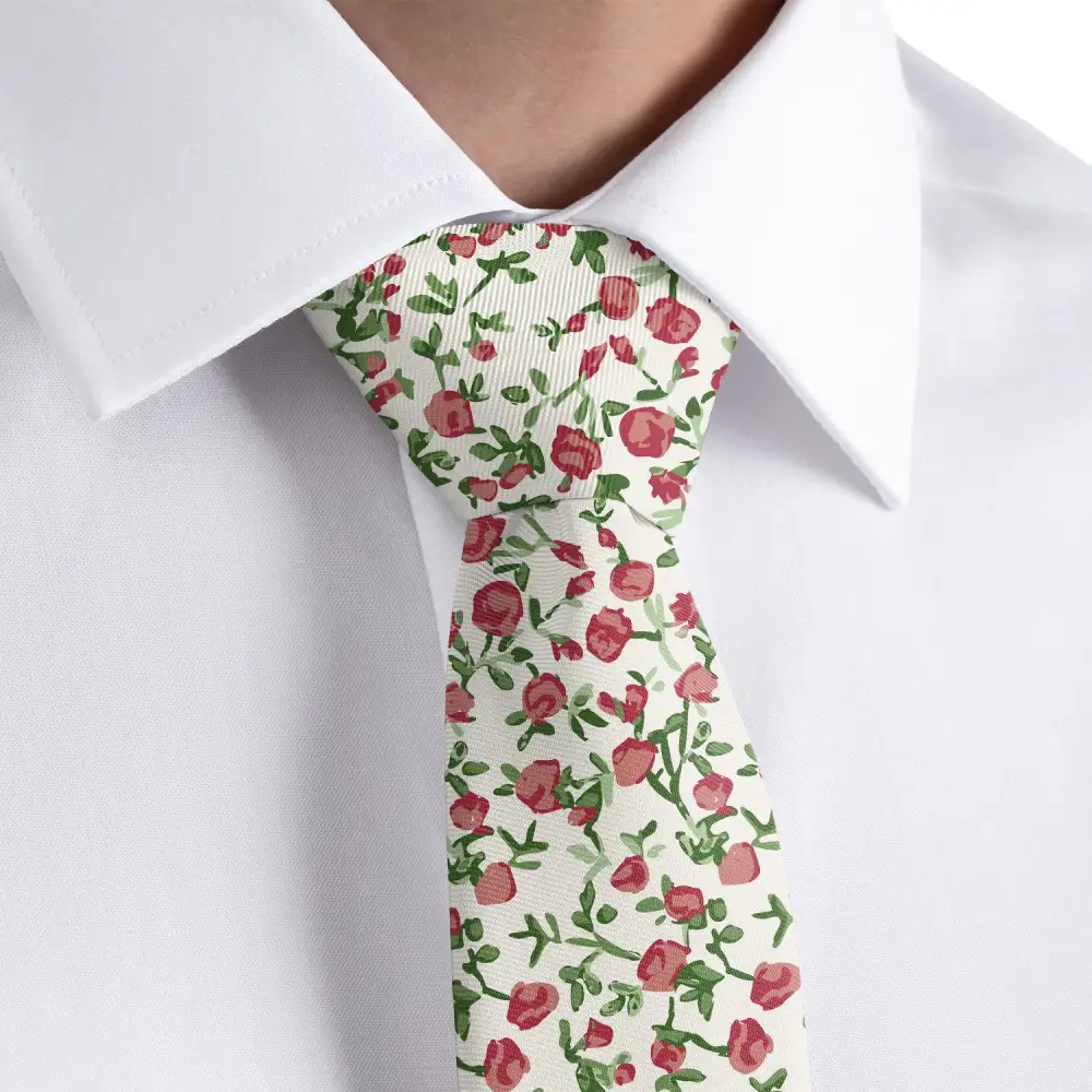 Distinctive Floral Pattern Necktie