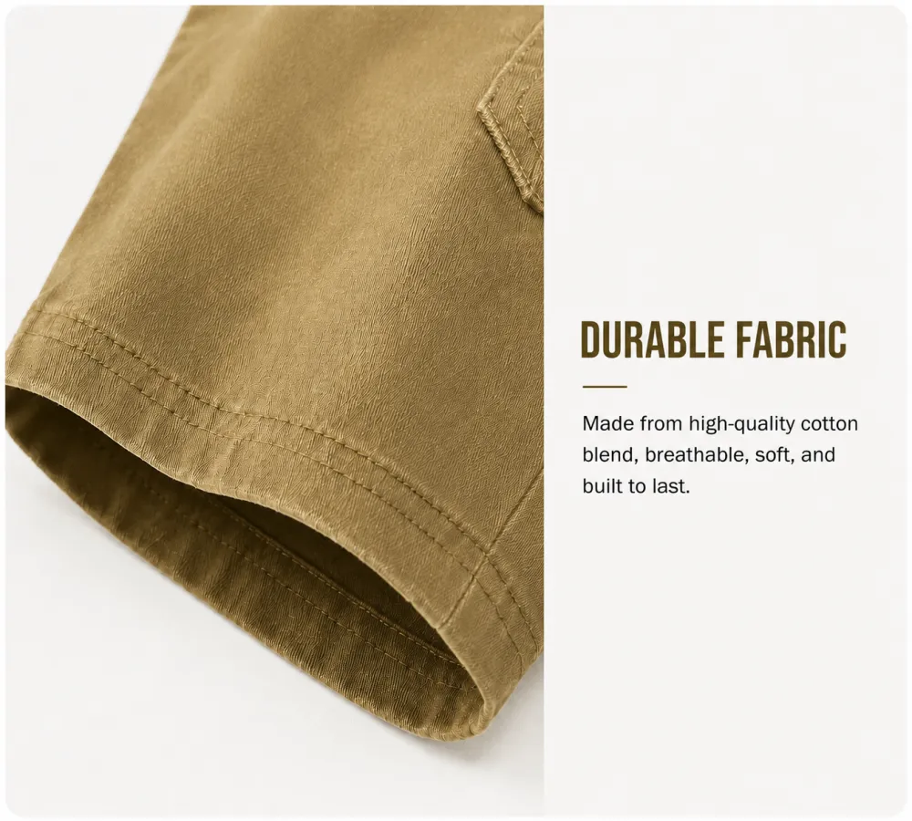 Men's Washed Cotton Twill Cargo Shorts
