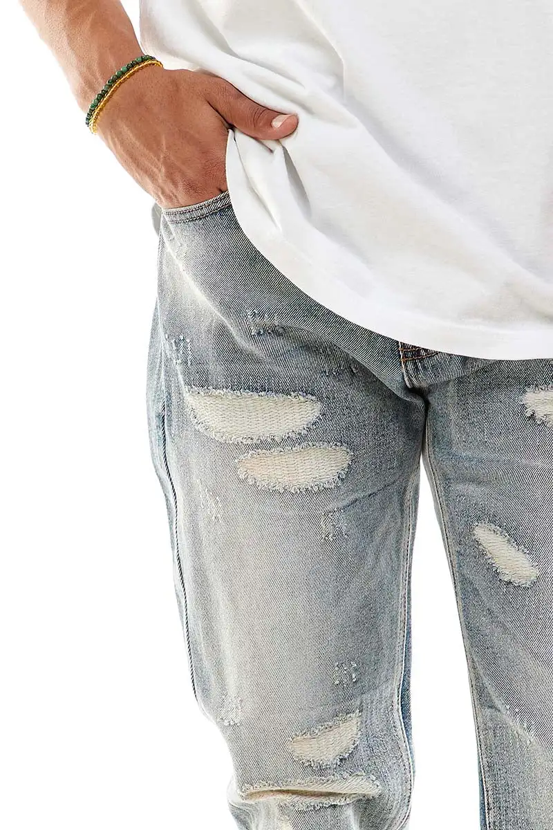 Men's Distressed Stretch Jeans