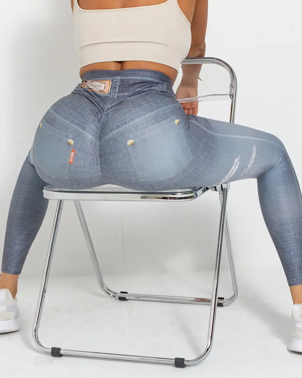 Active Scrunch Denim Yoga Pants