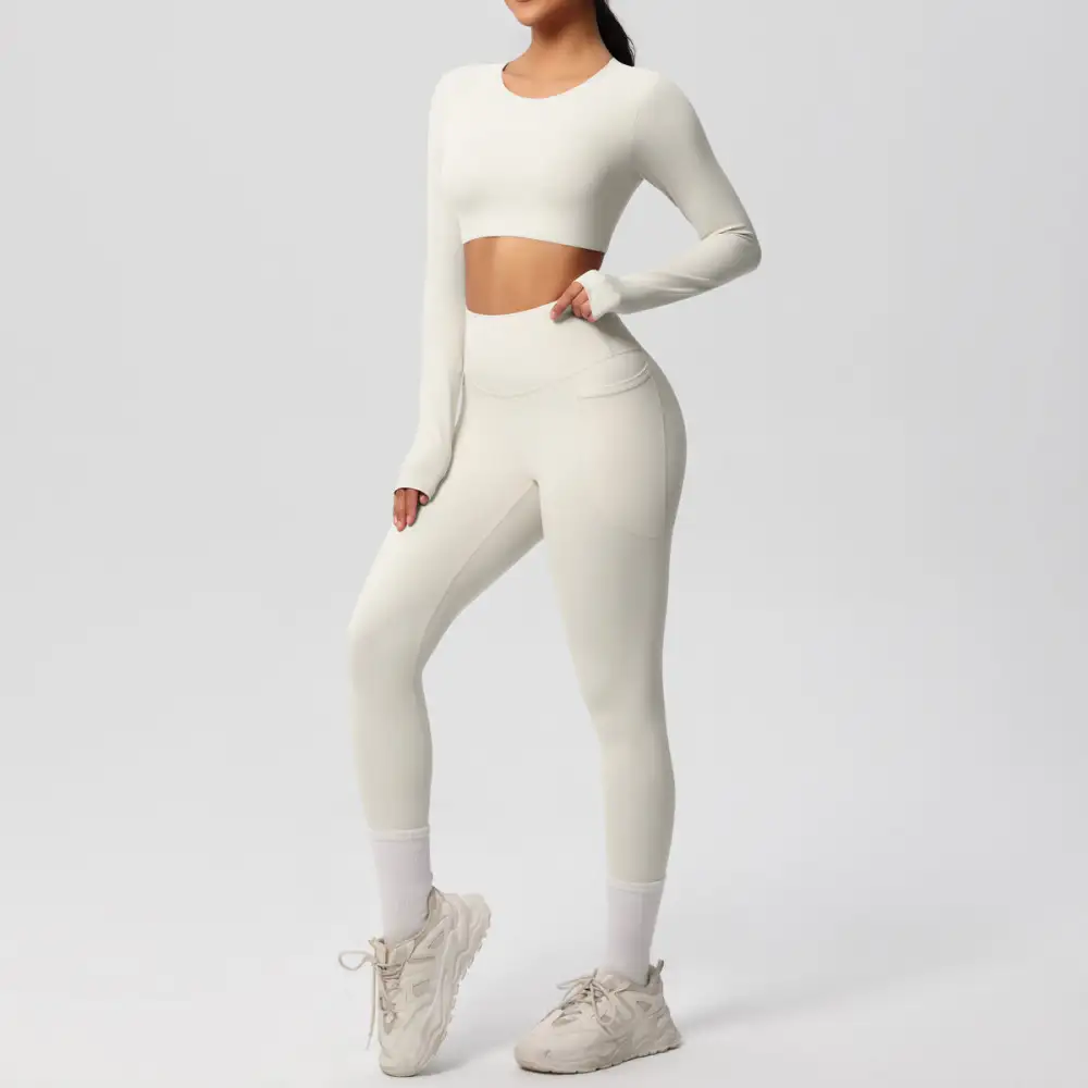 Brushed High-Waist Two-Piece Activewear Active Set