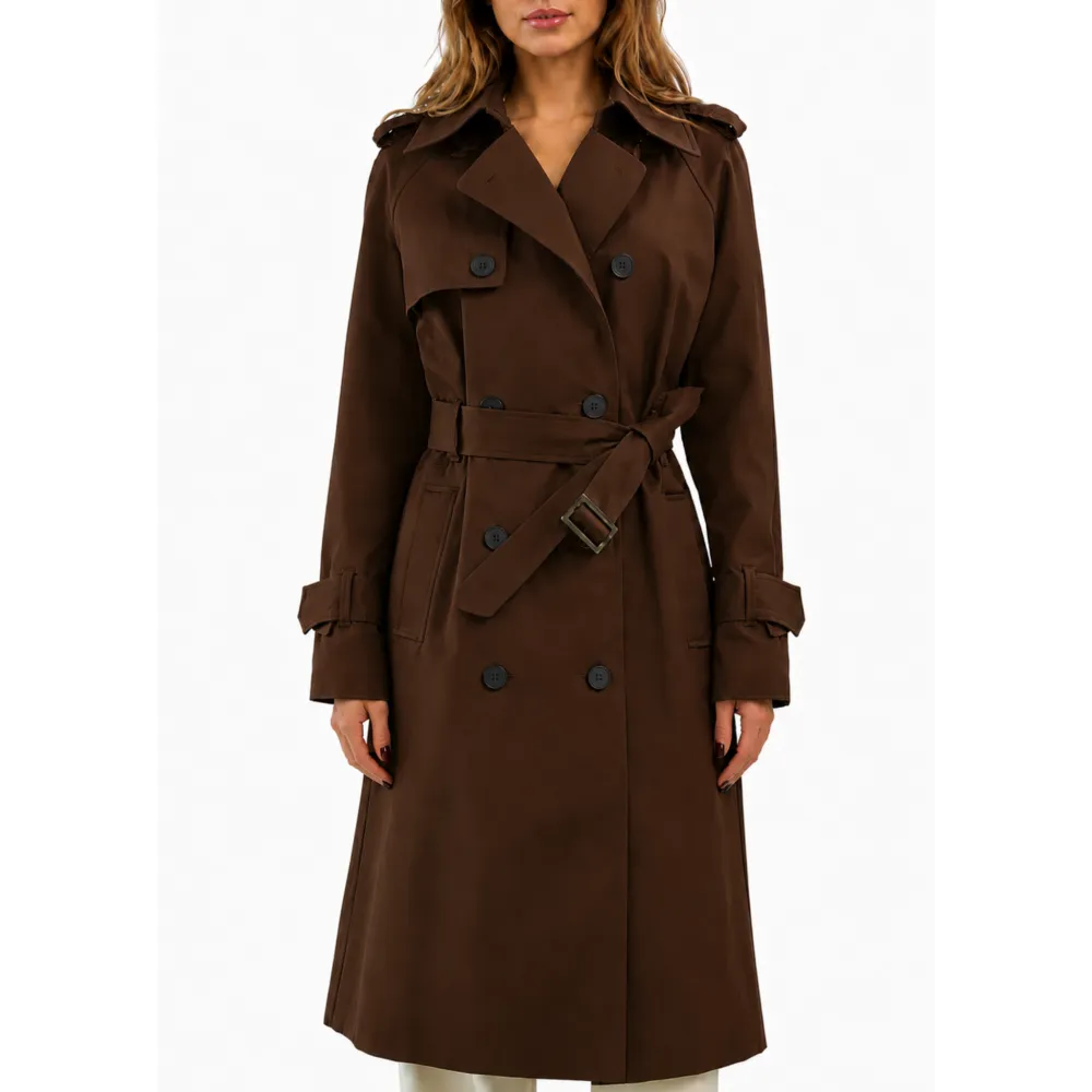 Double Breasted Cotton Overcoat