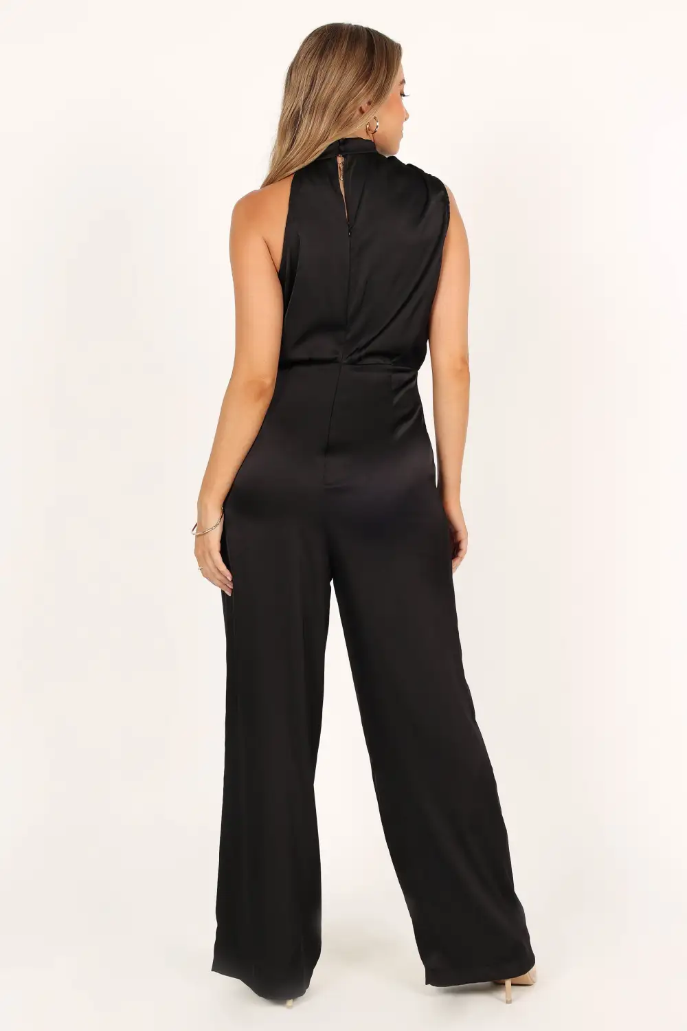One-Shoulder Wide-Leg Sleeveless Jumpsuit