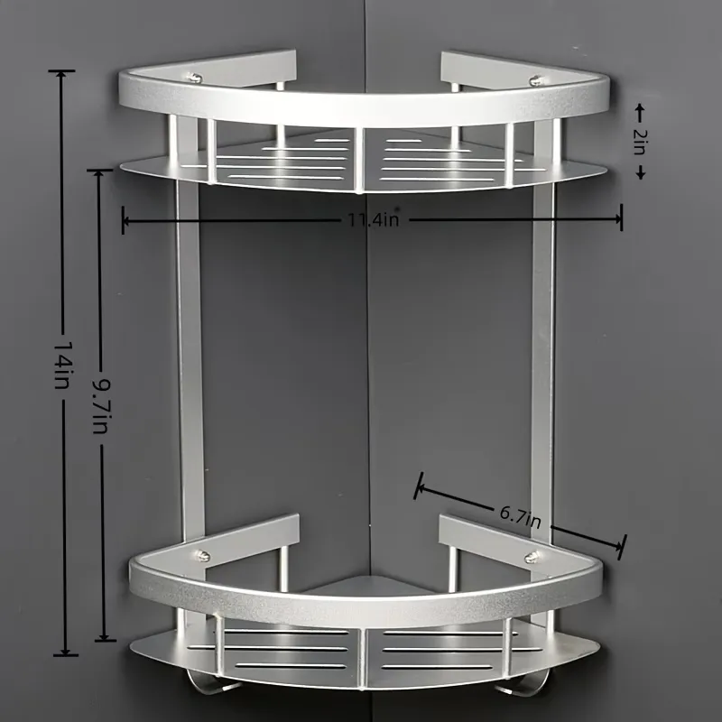 Draining Corner Shower Shelf