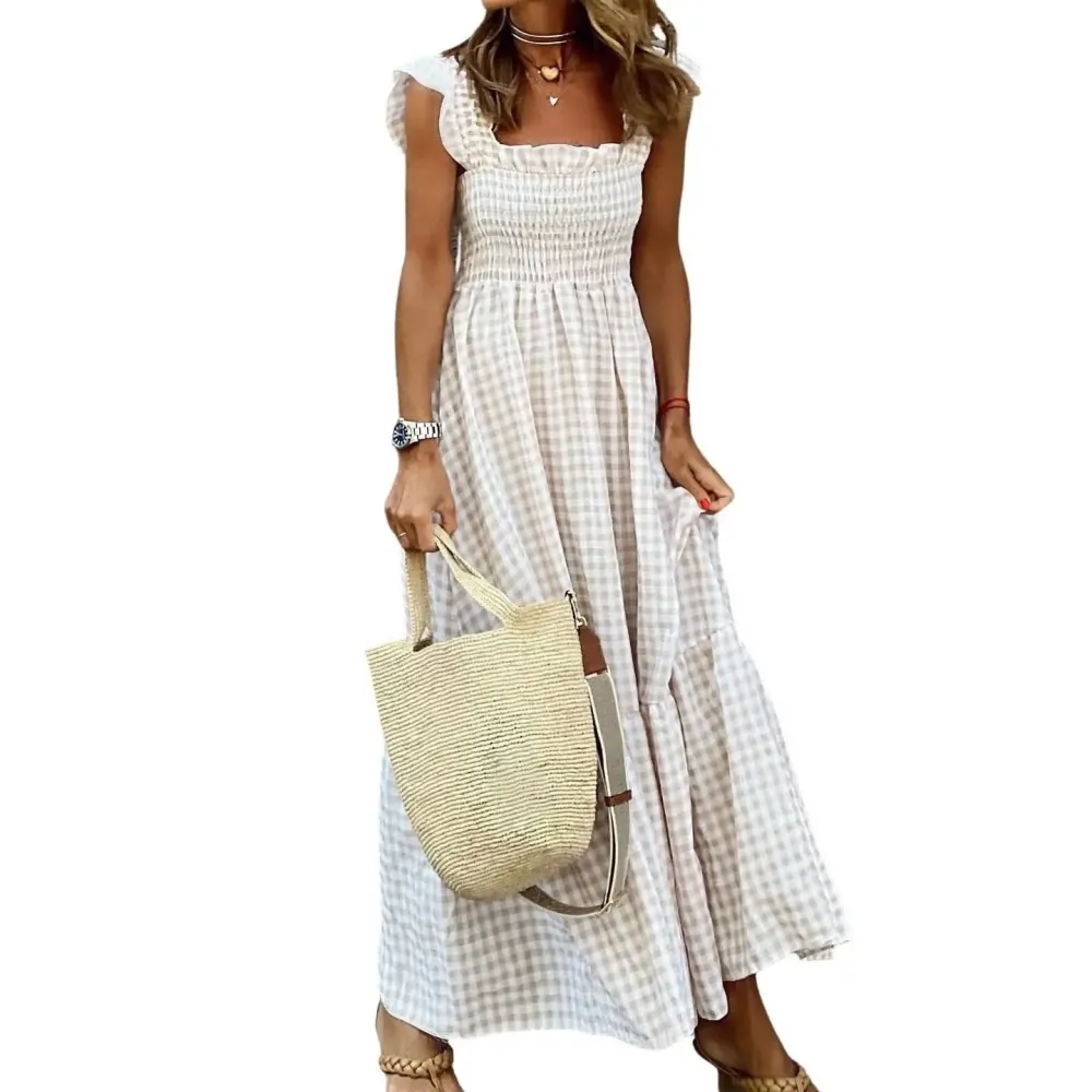 Women's Retro Plaid Pleated Dress🔥8-Pack - All Colors Included, Only $24