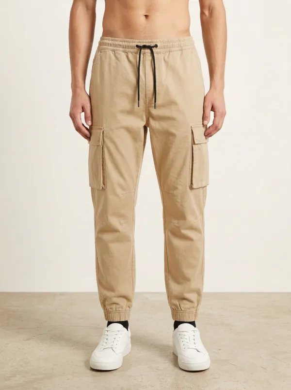 Utility Printed Solid-Style Men's Cargo Pants