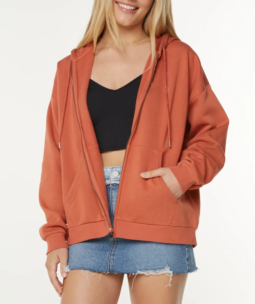 Women's Cartoon Patterned Zipper Hoodie