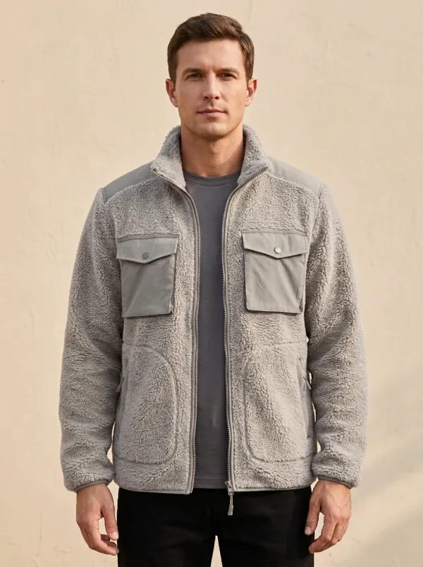 Sherpa Fleece Utility Jacket