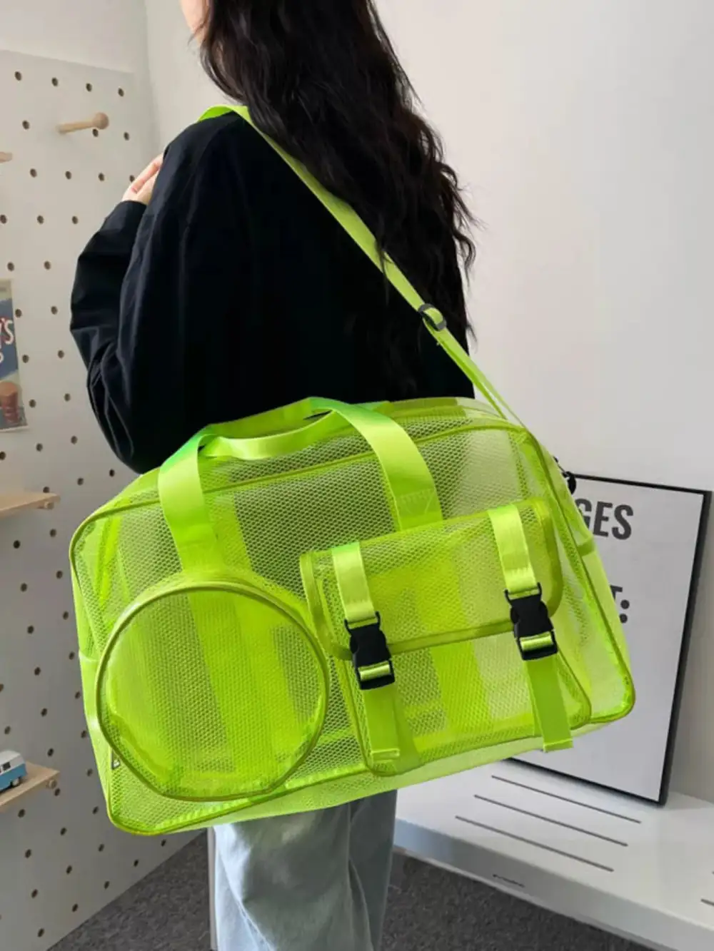 Multiple Pockets Pvc Duffel Bag