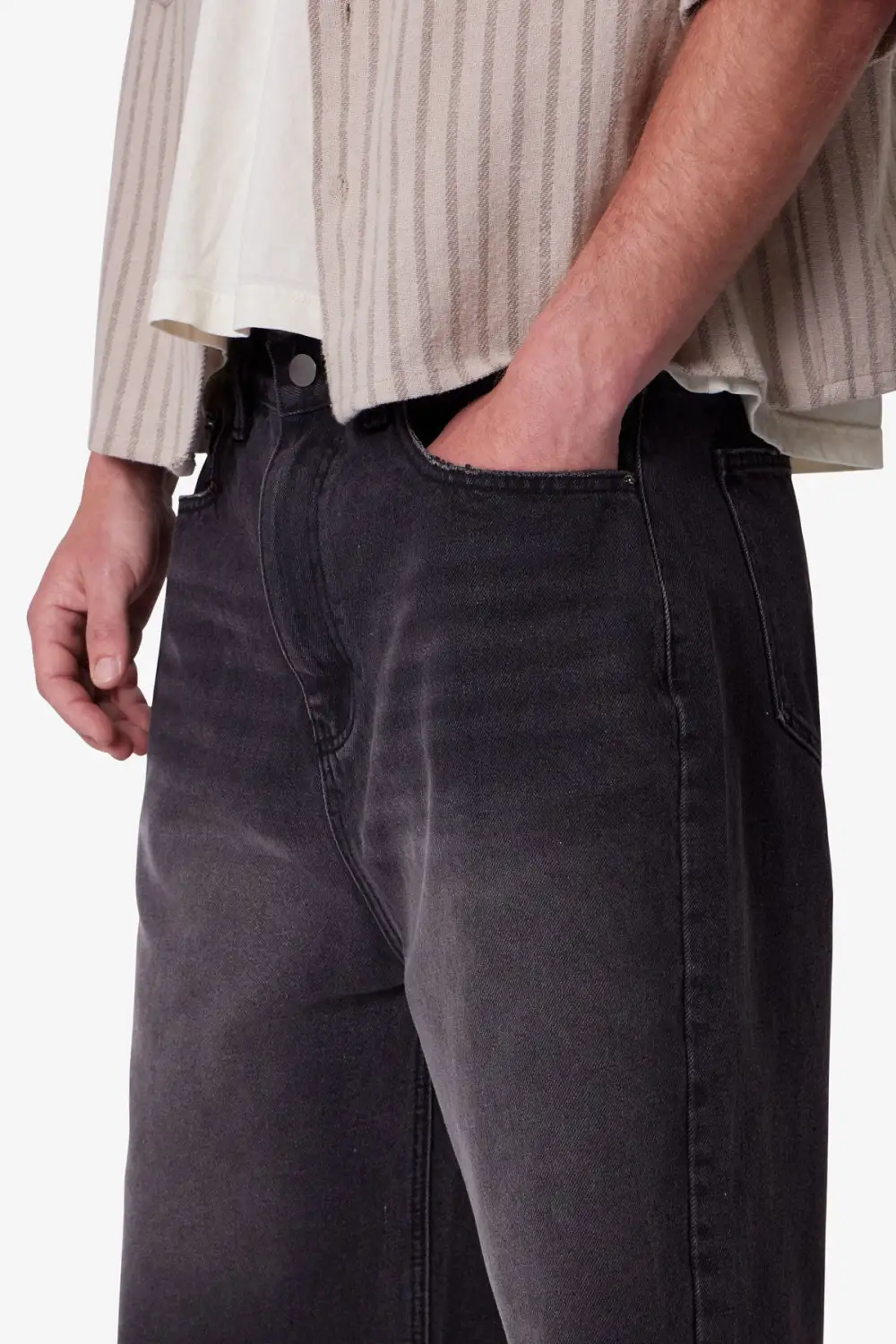 Hem Baggy Denim Shorts
