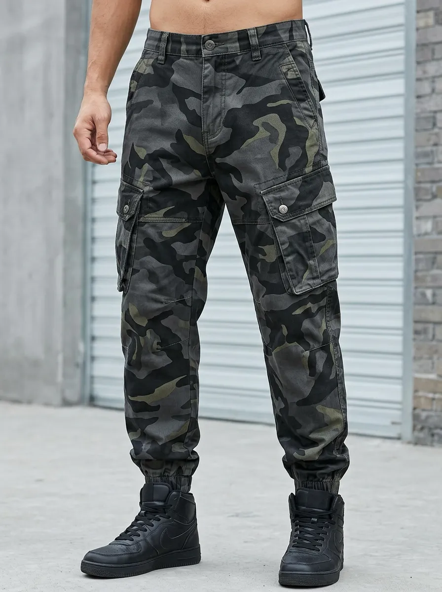 Street-Utility Camouflage Camouflage Cargo Pants