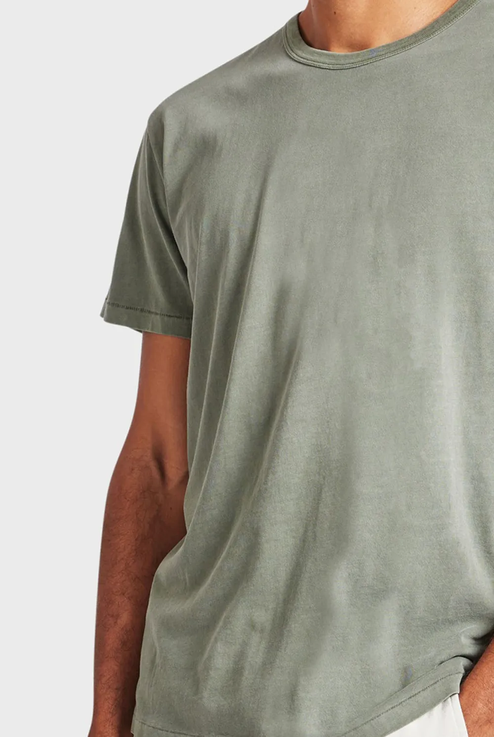 Pine Colored Short Sleeve Crew Neck Tee