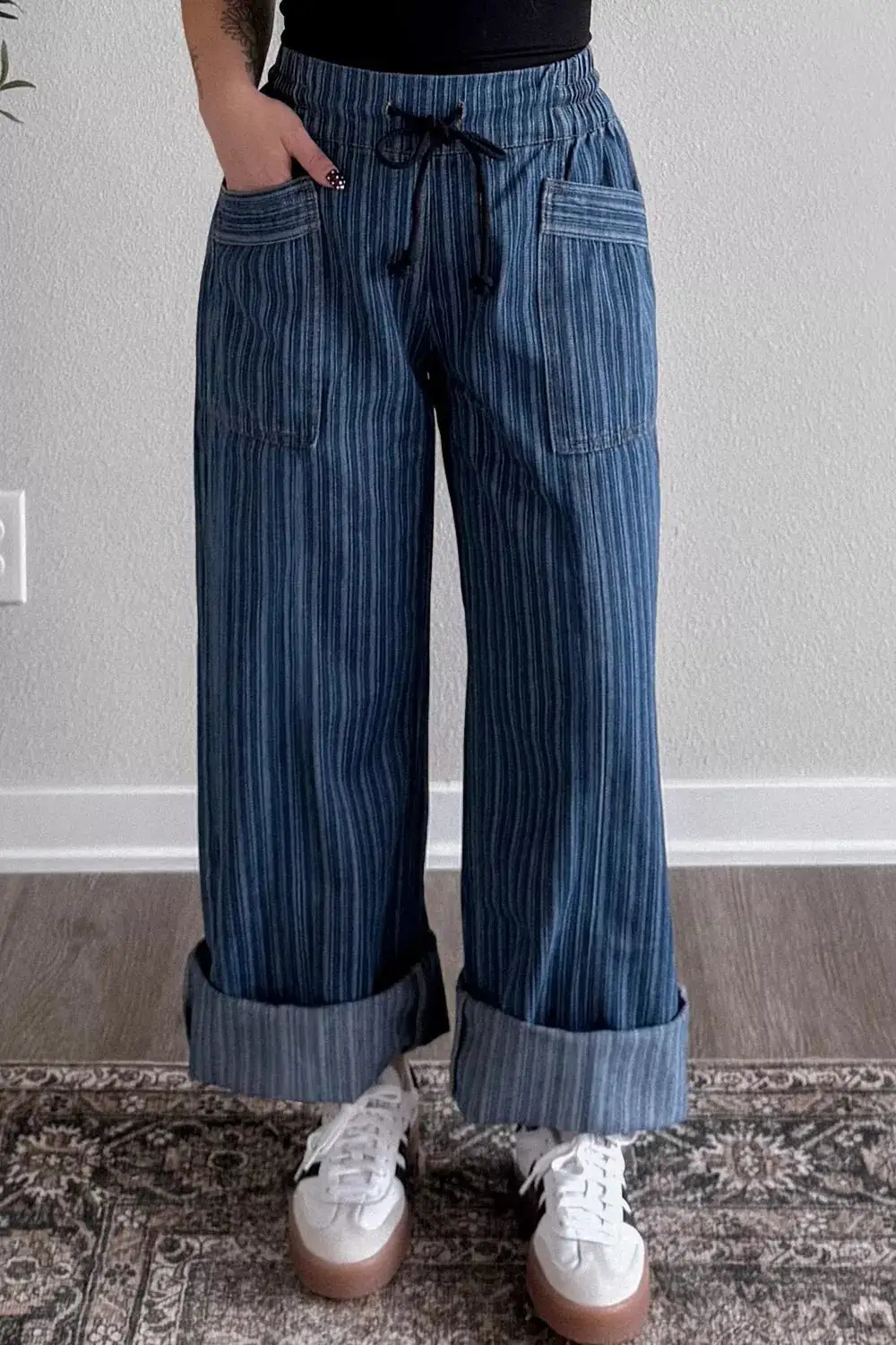 Neat Finish Ruched Denim Jeans