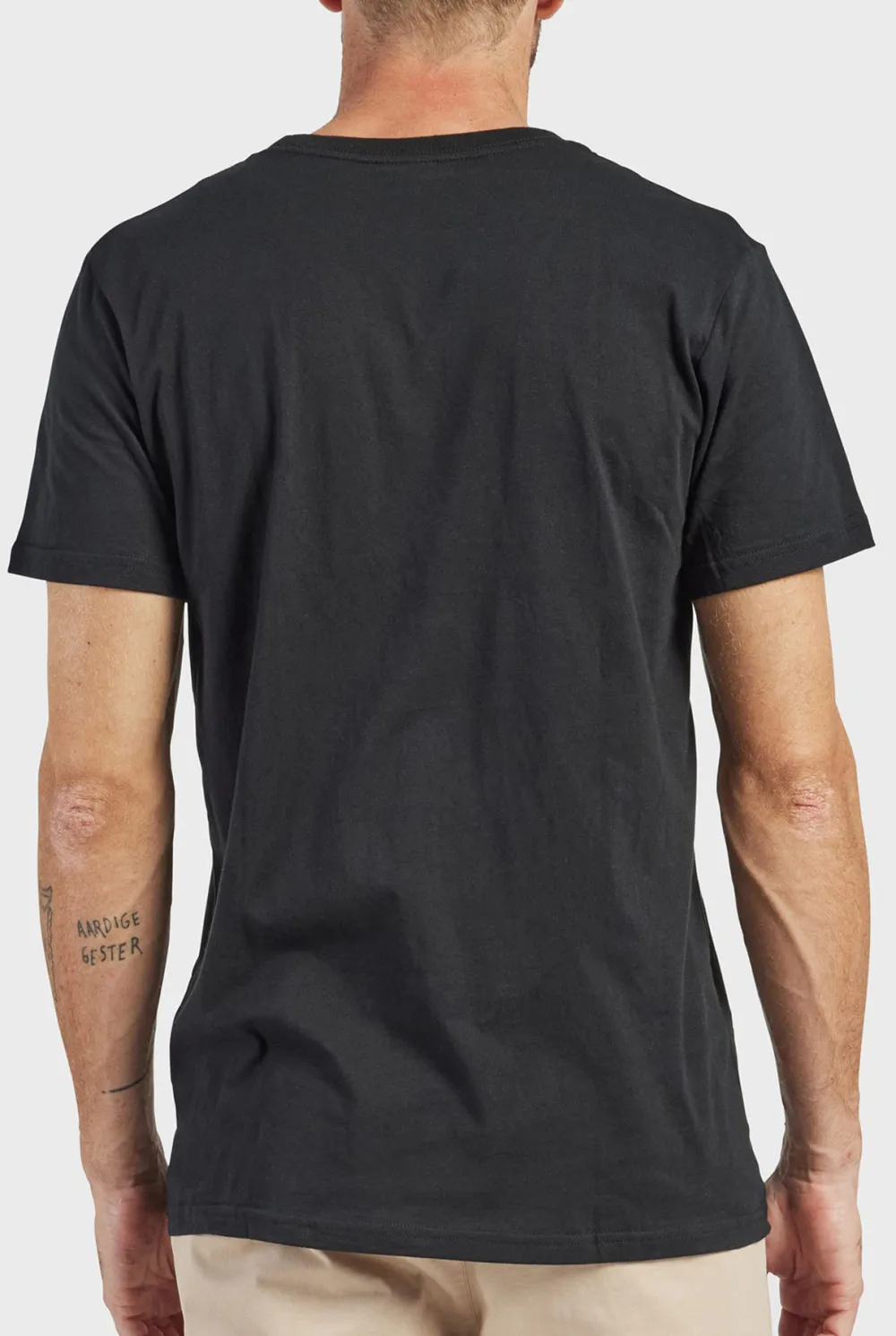 Black Short Sleeve Crew Neck Tee