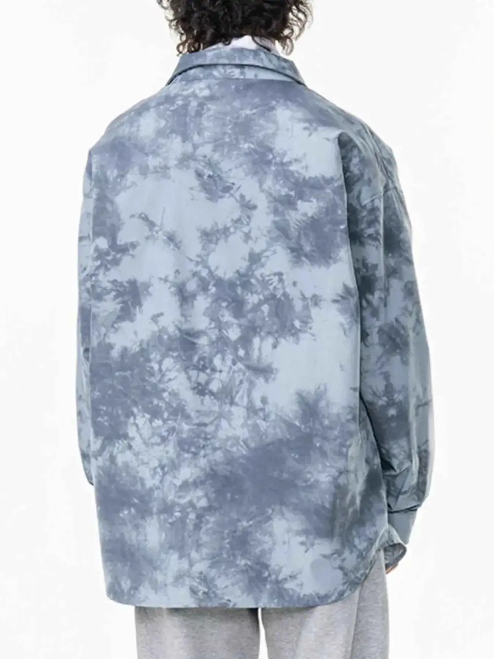 Tie-Dye Oversized Button-Up Shirt