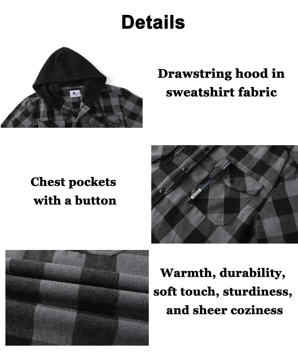 Men Plaid Long Sleeve Flannel Jacket