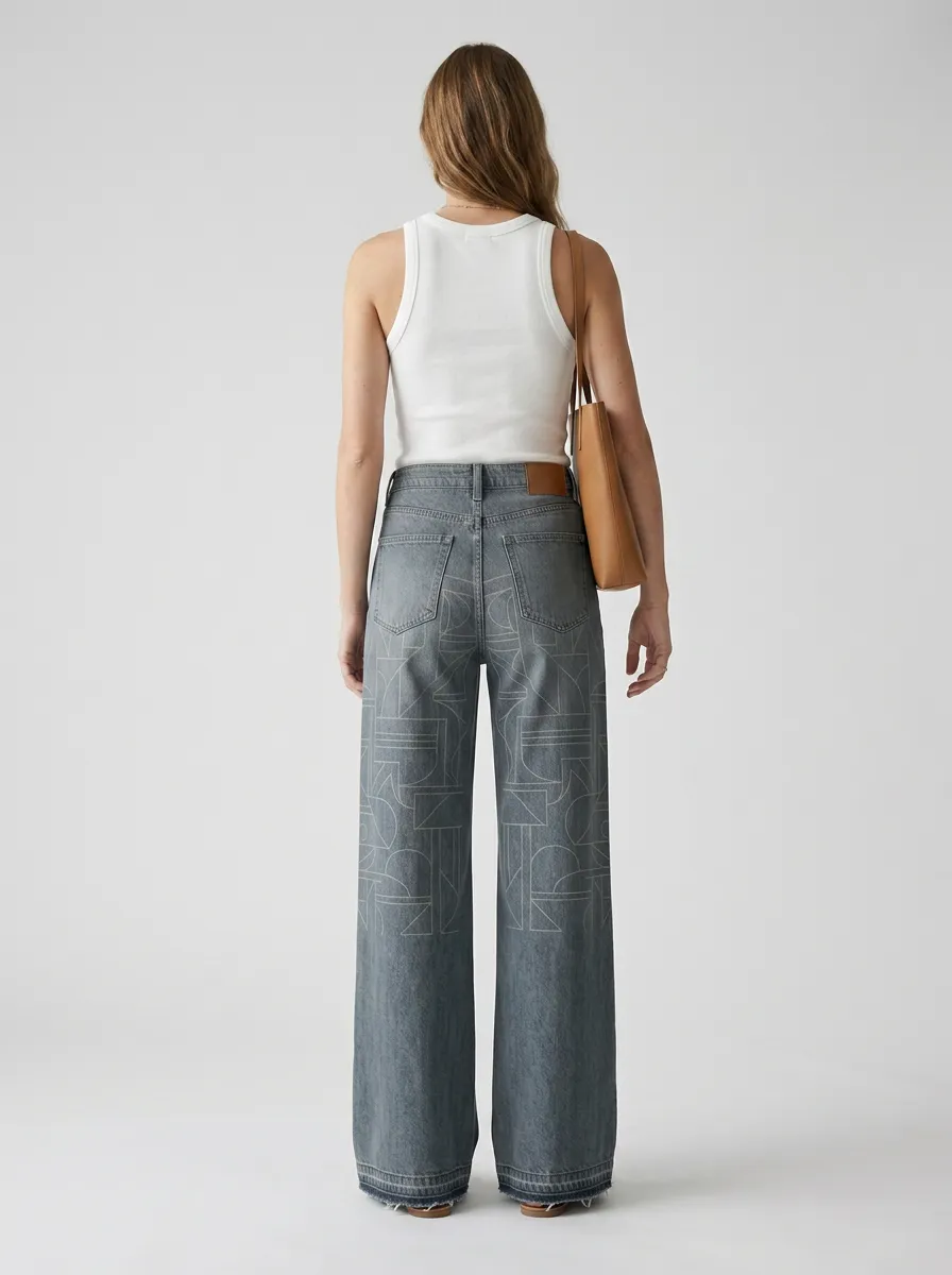 Women's Wide Leg Denim Jeans