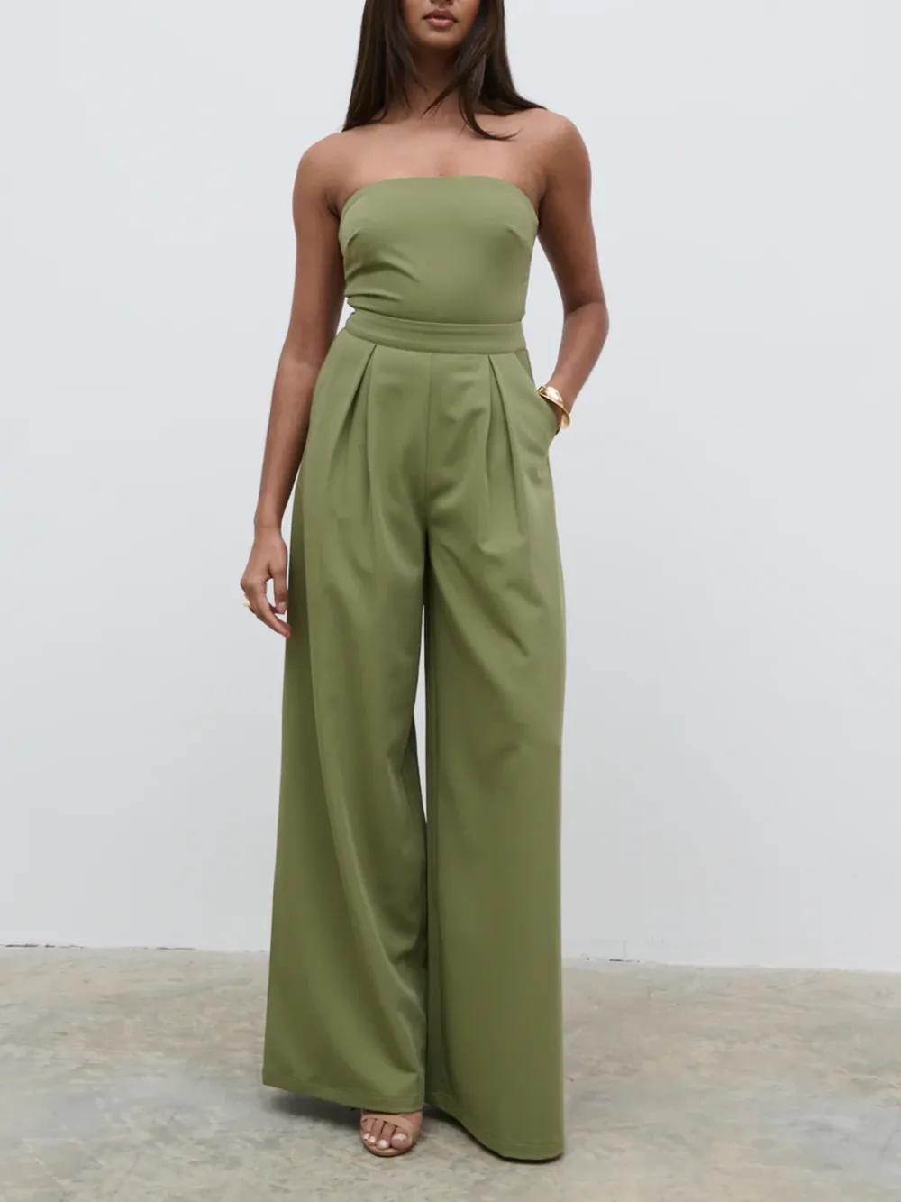 Sleeveless Bandeau Jumpsuit