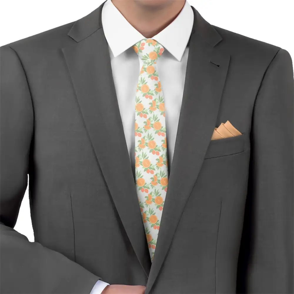 Citrus Blossom Pattern Necktie