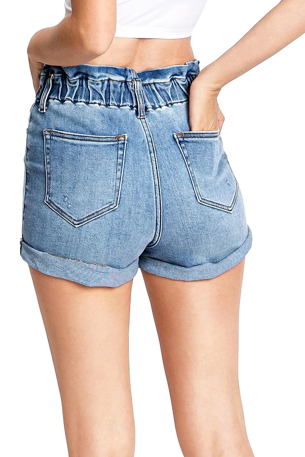 Paperbag Shorts with Pockets