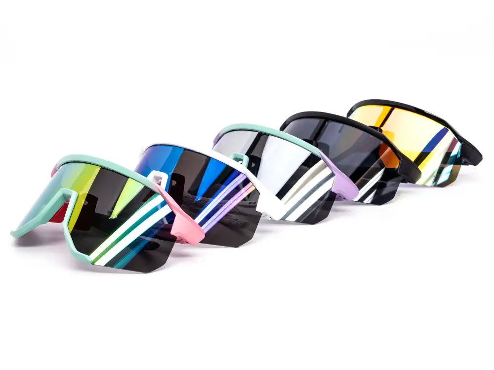 12-Pack Oversized Sport Shield Mirror Performance Sunglasses