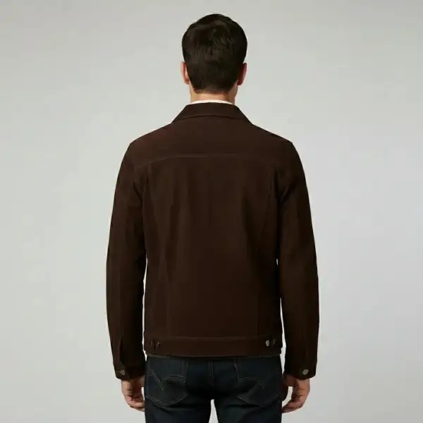 Modern Suede Trucker Western Jacket