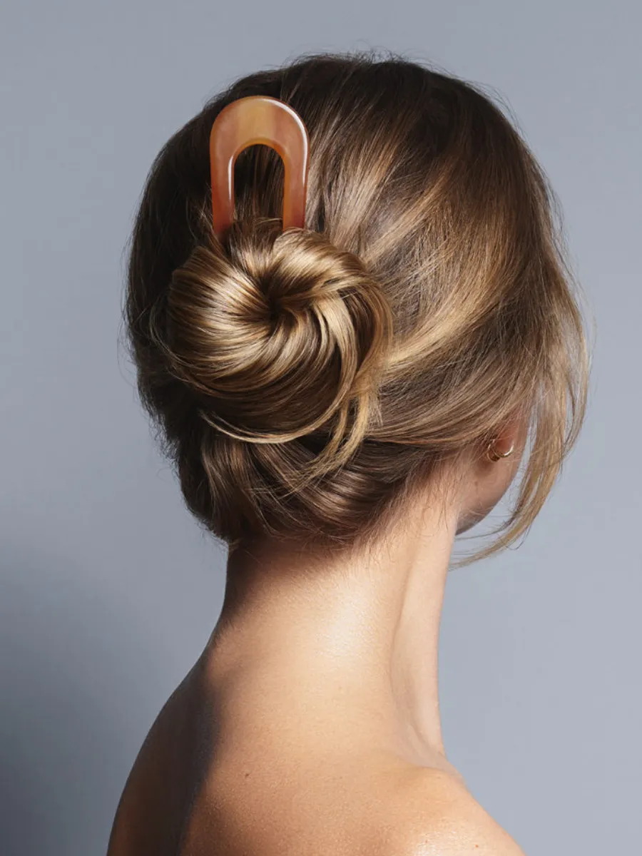 Amber U-Shaped Hair Stick