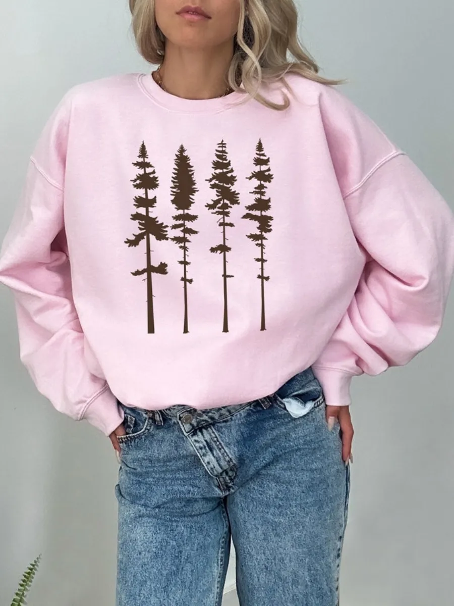 Pine Tree Silhouette Sweatshirt