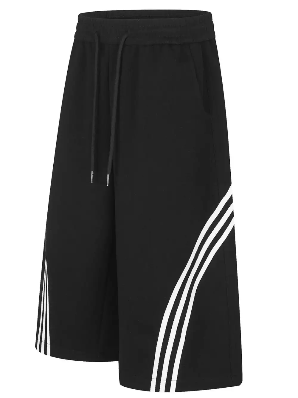 Men's Striped Wide Leg Cropped Pants