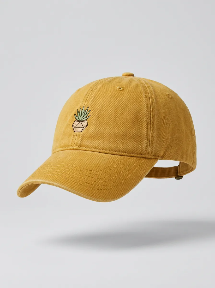 Refined Plant-Lover Succulent Embroidered Unisex Baseball Cap
