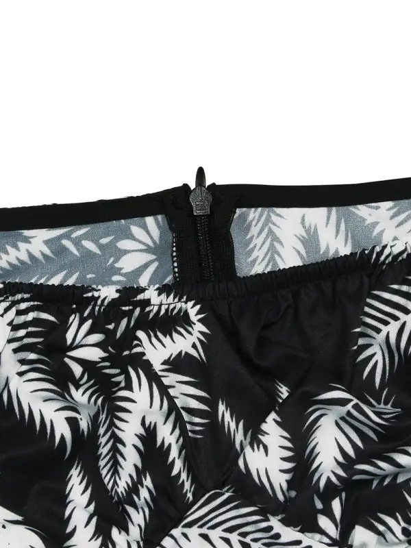 One Neck Lantern Lotus Leaf Short Shorts