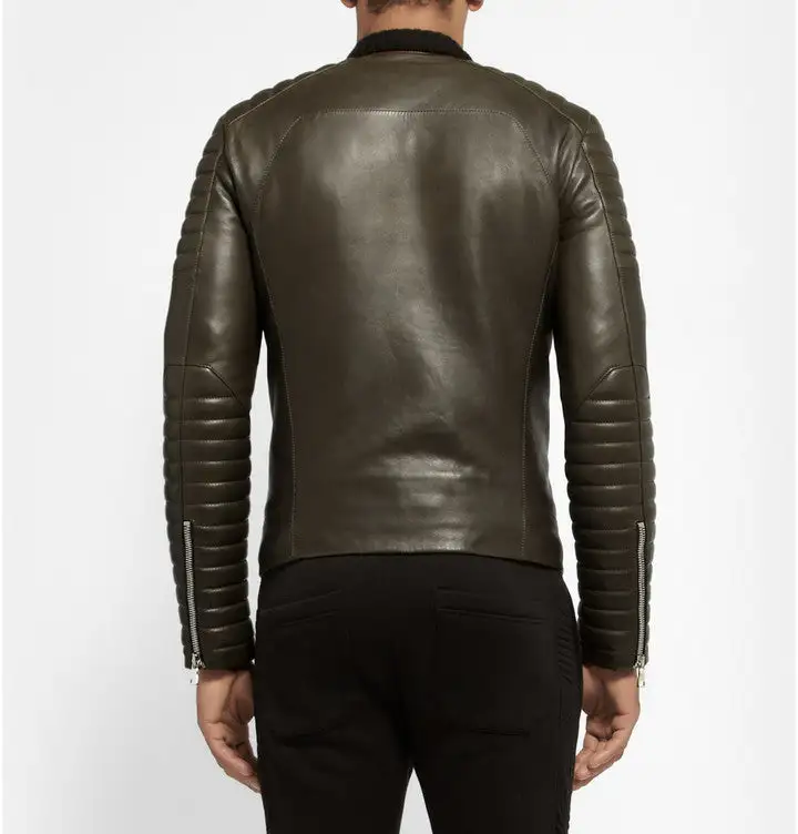 Structured Essential Motorcycle Leather Jacket