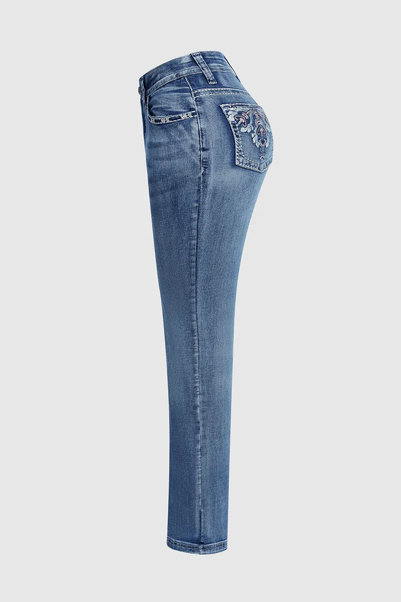 Low Waist Flare Leg Jeans