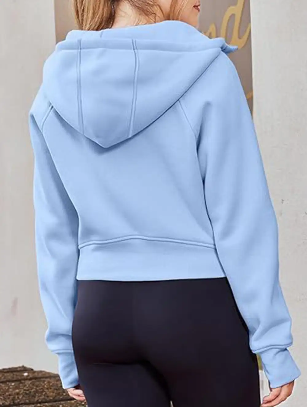 Hooded Short Fleece Sweatshirt Shorts