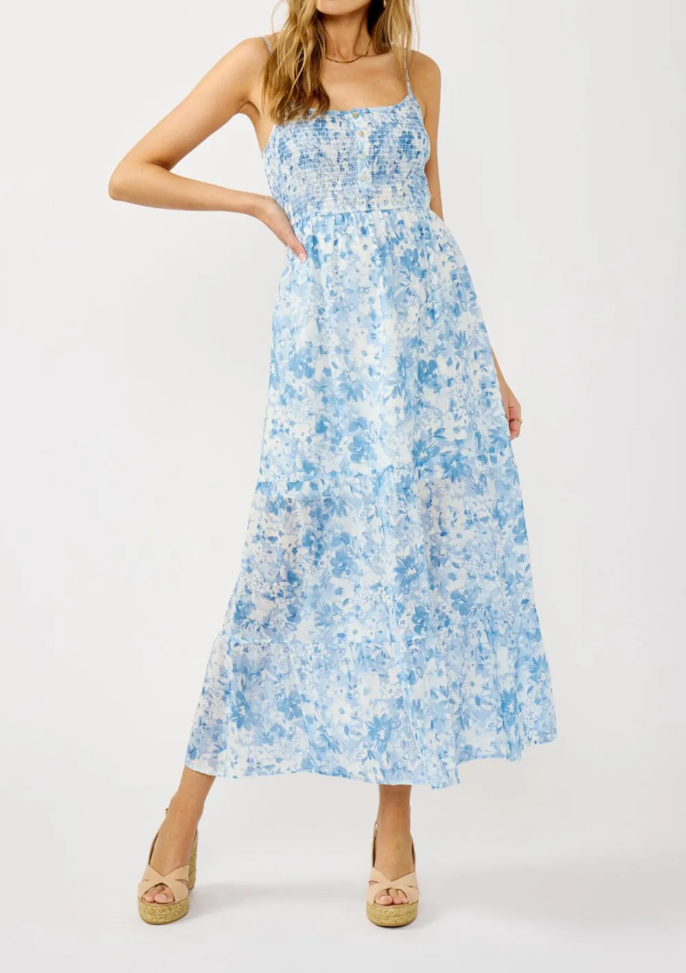 Floral Print Maxi Cami Dress