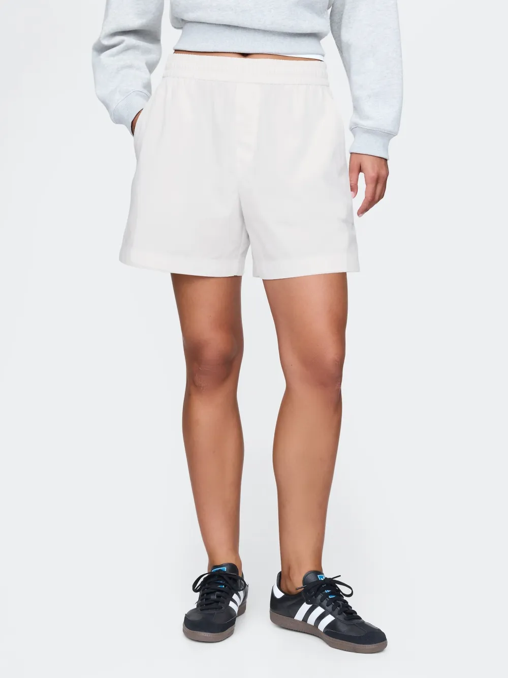 Fine Striped Pure Cotton Shorts