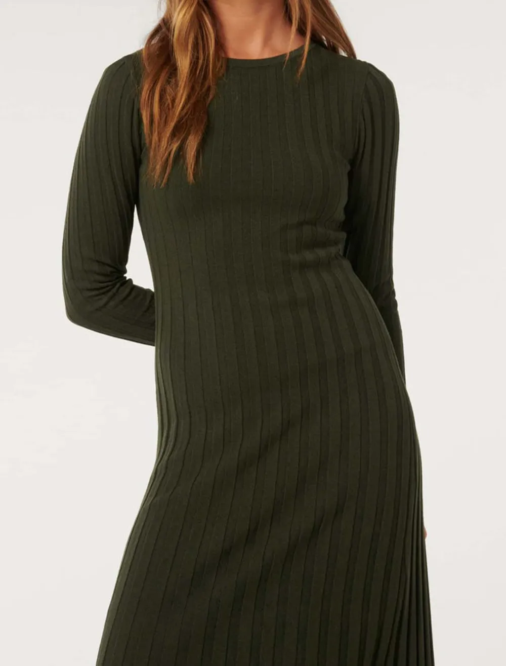 Regular Crew-Neck Knit Dress