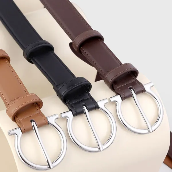 Easy Buckle Leather Belt