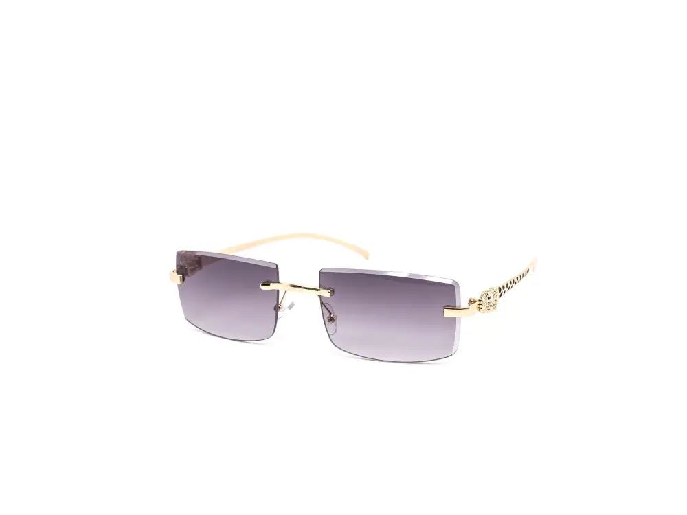 12-Pack Bold Rimless Square Cat-Eye Gradient Sunglasses